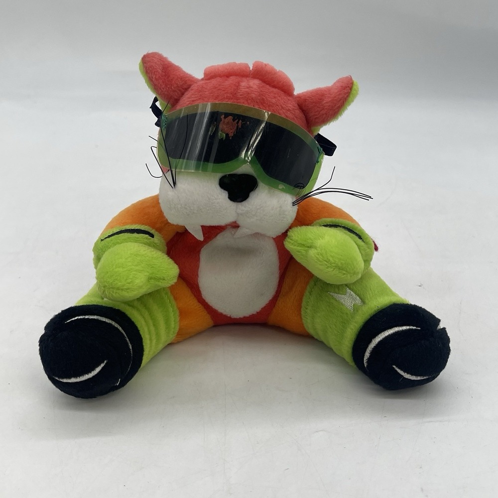 Arctic Cat Snowmobile Plush Stuffed Animal Beanie Arctic Cat CAT w/Goggles RARE